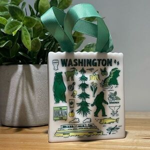 3 for $25- Starbucks NWT Washington State ceramic bag tree ornament holiday